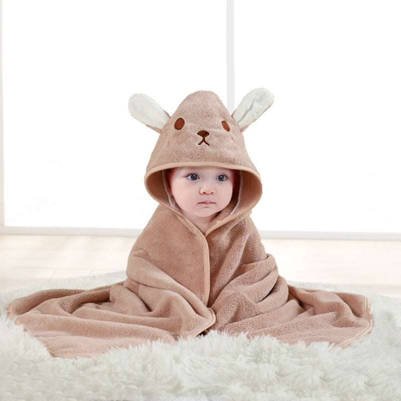 wholesale child baby cartoon animal face elephant hooded towel newborn