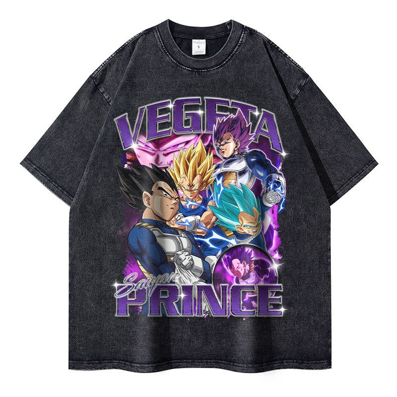 Vegeta Bejita T-shirts Oversized Anime Dragon Ball T Shirt