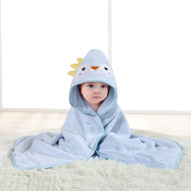 wholesale child baby cartoon animal face elephant hooded towel newborn