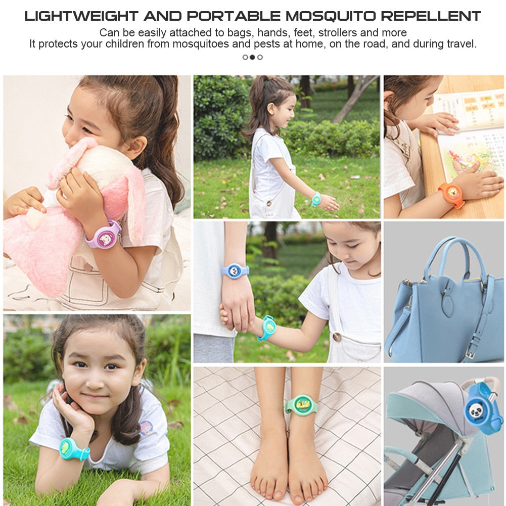 Kids Mosquito Repellent Watch Lightweight Natural Mosquito Repellent Bracelet Plant Essential Oil Mosquito Repellent Device