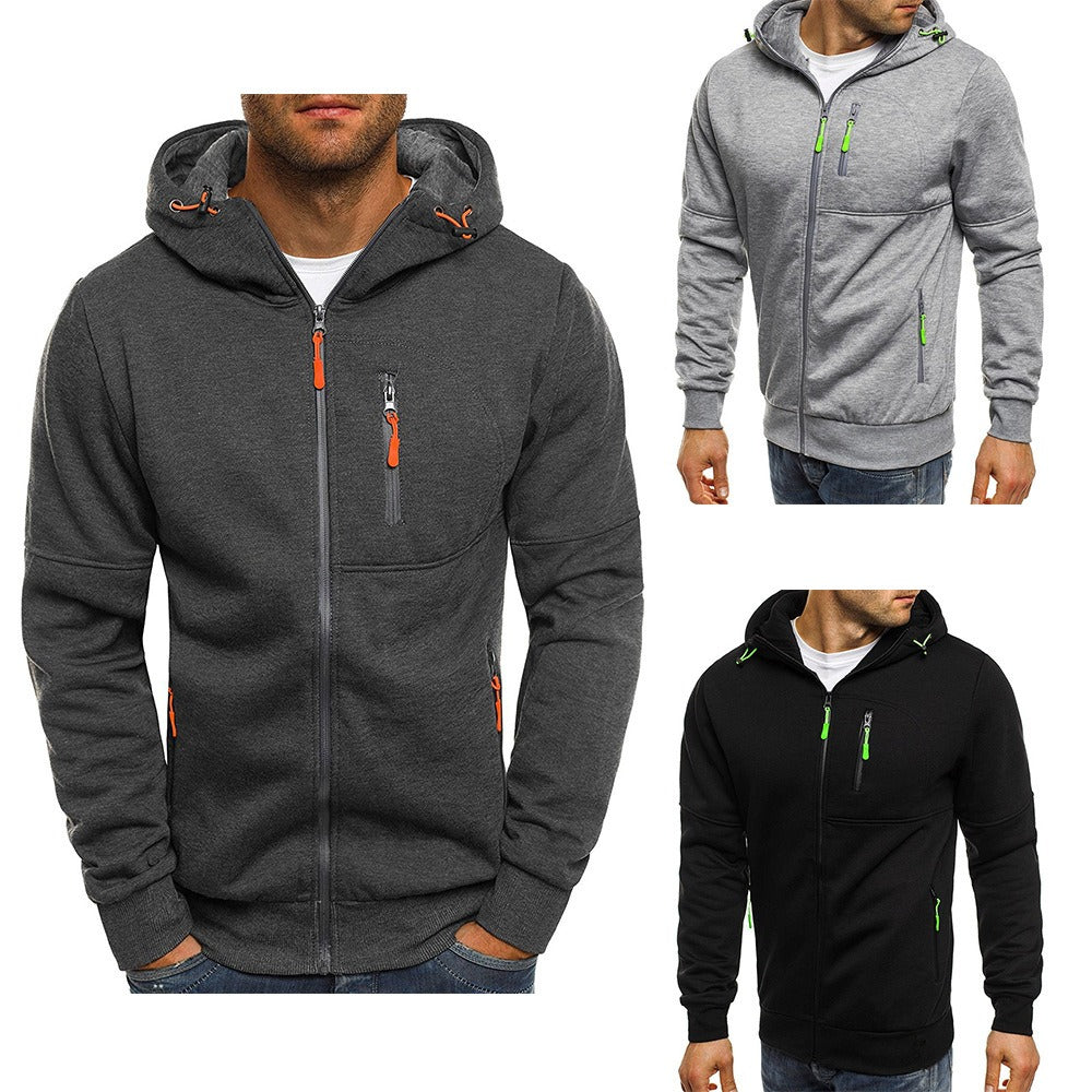 Men's sports, fitness, leisure hoodie,hooded jacket