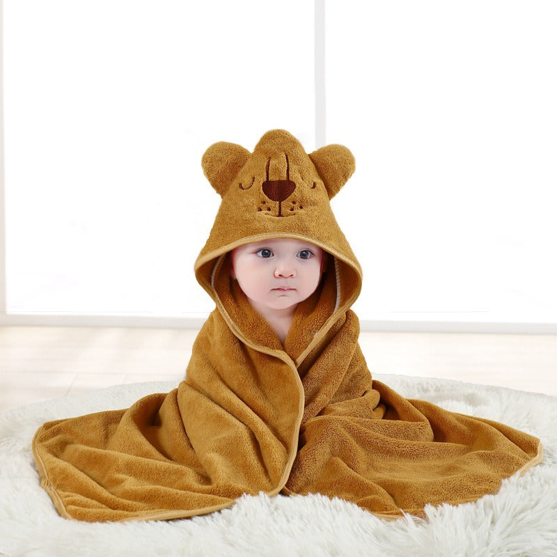 wholesale child baby cartoon animal face elephant hooded towel newborn