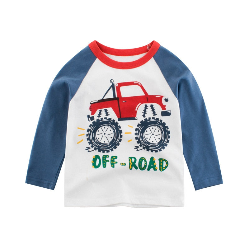 Kids T-Shirt for Children, Kid's Dinosaur Cotton Cartoon Tops