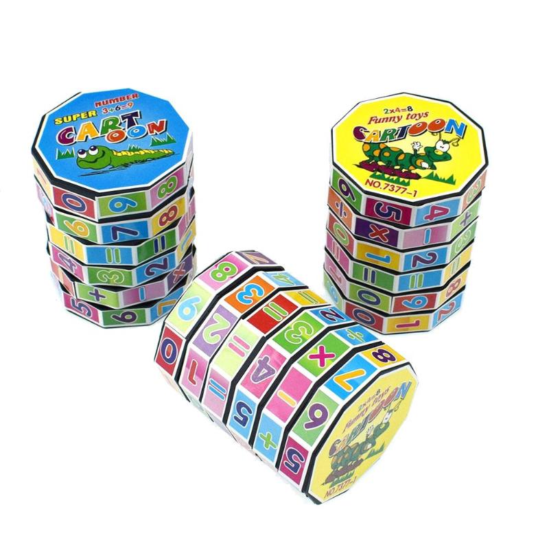 Plastic Digital Magic Cube Kids Cylinder Math Addition Subtraction Calculation Training Toy Early Education Toy for Children Boy