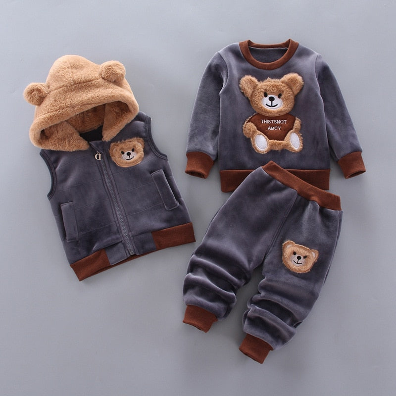 Fashion Baby Boys Clothes Autumn Winter Warm Baby Girl Clothes Kids Sport Suit Outfits Newborn Baby Clothes Infant Clothing Sets