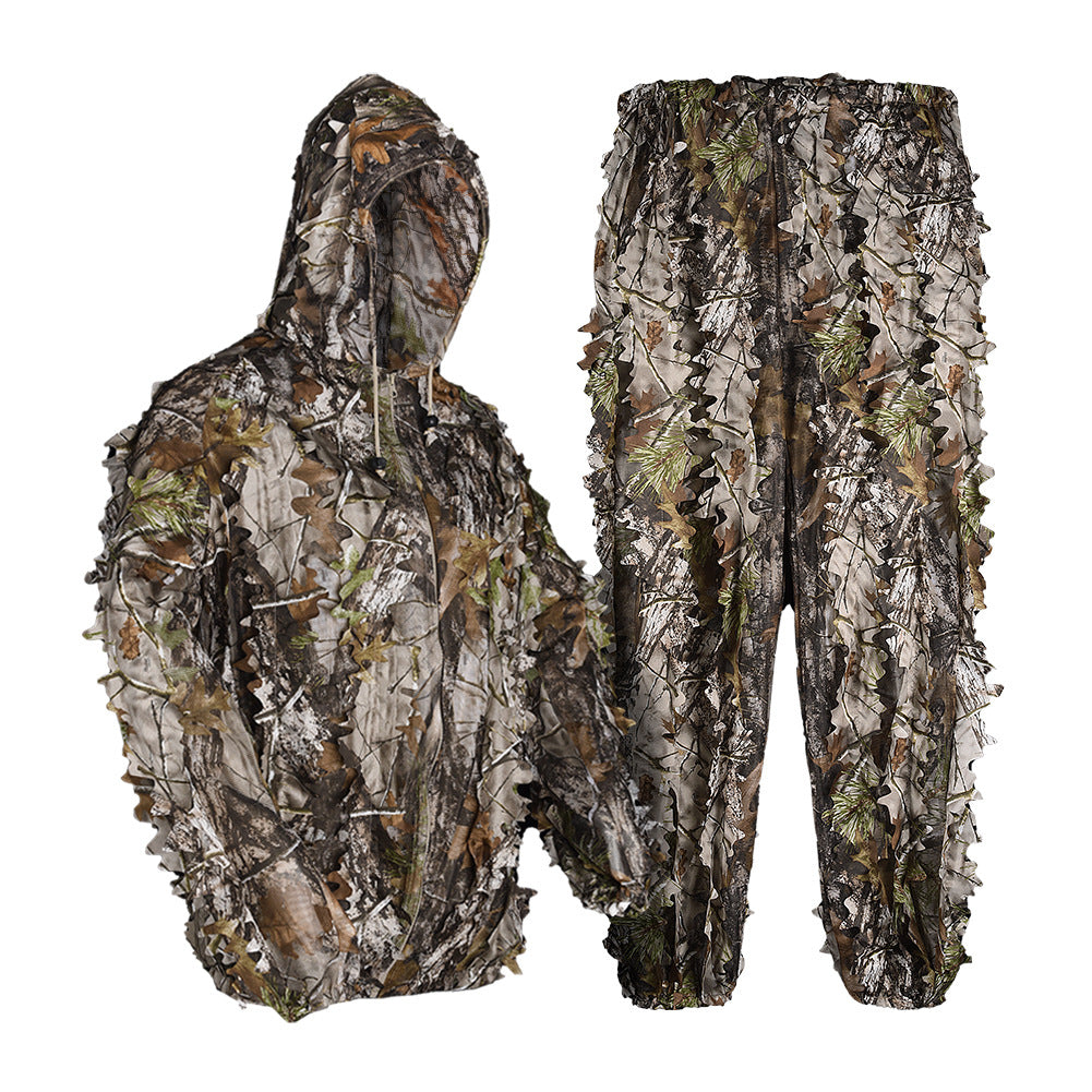 Hunting camouflage big tree camouflage camouflage suit Geely suit 3D bionic three-dimensional camouflage suit Training suit Real CS set