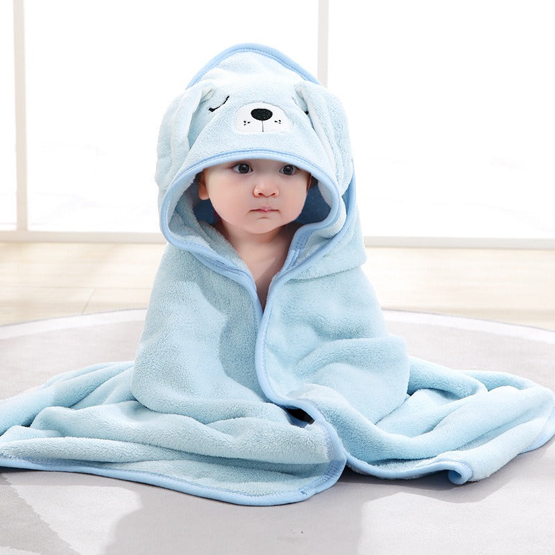 wholesale child baby cartoon animal face elephant hooded towel newborn