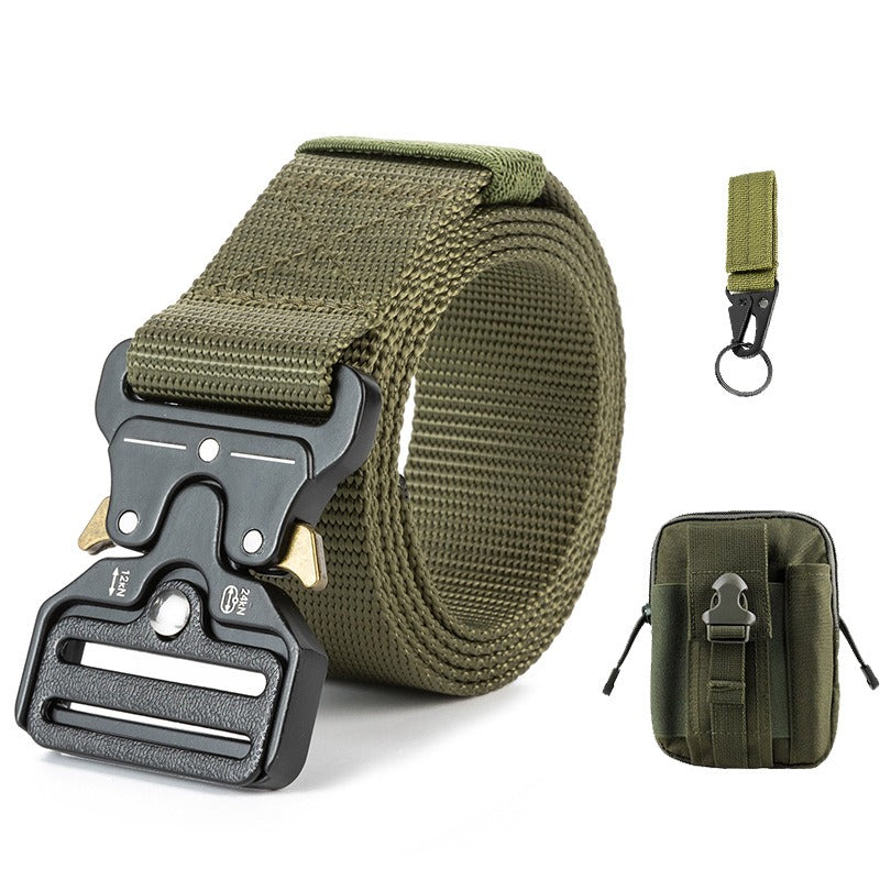 Cobra Tactical Belt Mens Outdoor Nylon Buckle Belt Student Military Training Cargo Pants Belt