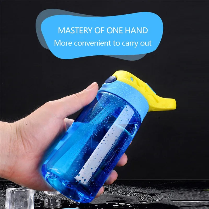 480ml Kids Water Bottle with Straw Lid And Handle